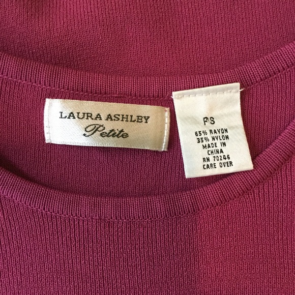 Laura Ashley Knit Tank, Beautiful mauve color, PS - Picture 3 of 3